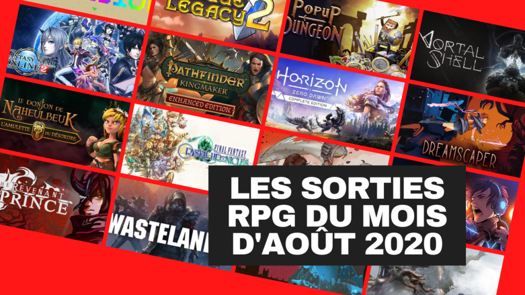 Les sorties RPG août 2020 sur jdrpg.fr